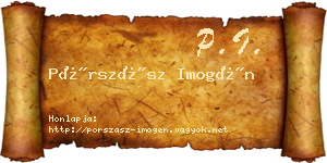 Pórszász Imogén névjegykártya